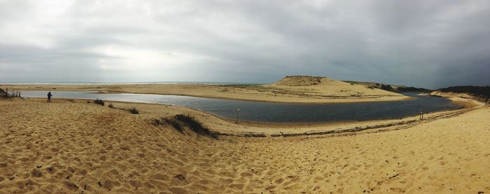 Panoramic view of desert against sky