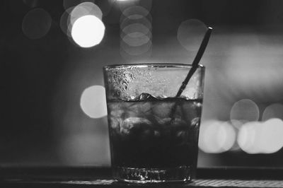 Close-up of drink on table