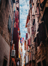 Low angle view of buildings in city