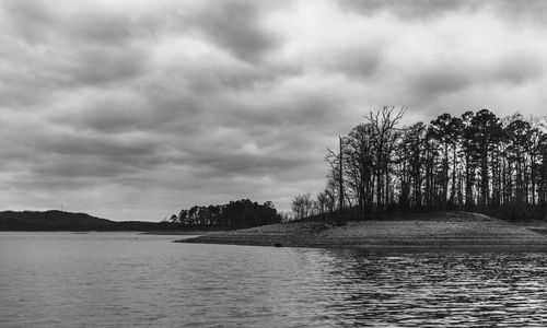 Scenic view of river against sky