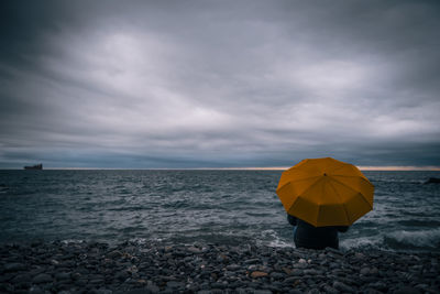 Scenic view of sea against sky