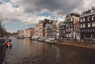 Residential buildings by canal