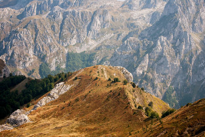 Panoramic view of landscape against mountain range