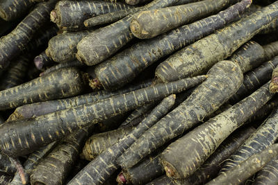 Full frame shot of stack of firewood