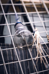 Close-up of metal fence