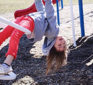 Girl enjoying at playground