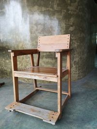 Empty bench on table