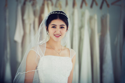 Portrait of smiling young woman