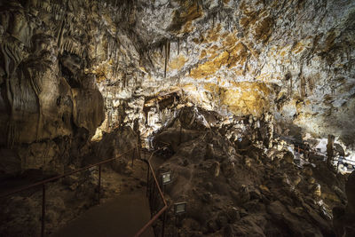 Rock formation in cave