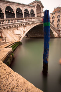 Side view of bridge over river