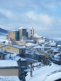 View of houses in winter season