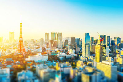 Aerial view of buildings in city