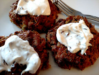 Close-up of served food