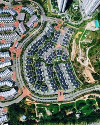 High angle view of cityscape