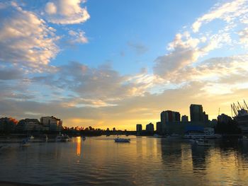 City at sunset