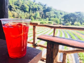 Close-up of tea on table