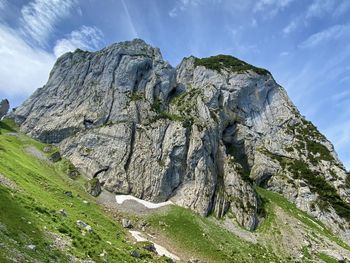 Scenic view of rock formation against sky