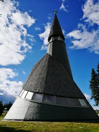 Low angle view of temple against sky