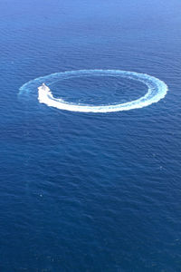 High angle view of wave in sea