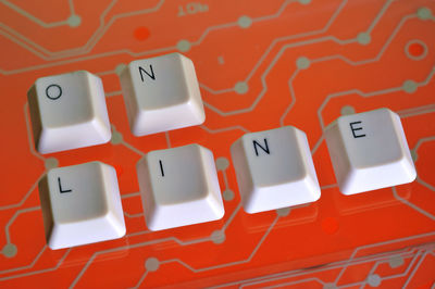 Close-up of computer keyboard