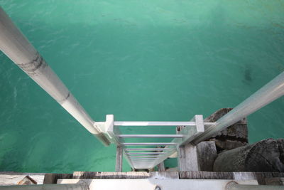 High angle view of swimming pool