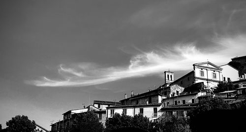 Low angle view of buildings against sky