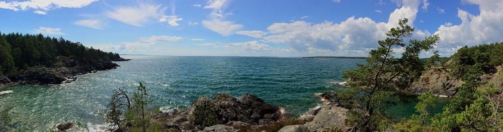 Panoramic view of sea against sky