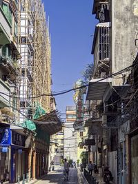 Low angle view of buildings against sky