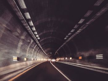 View of bridge over road in tunnel