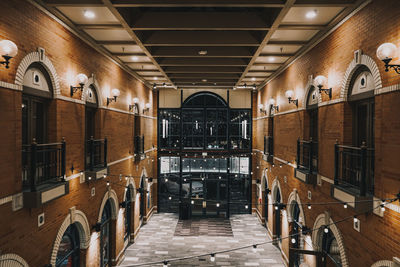 View of empty subway station