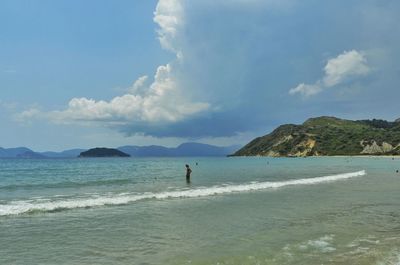 Scenic view of sea against sky