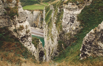 Scenic view of cliffs 