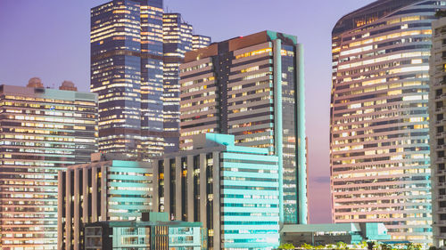 Low angle view of buildings in city