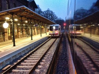 Train on railroad track