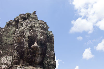Low angle view of a rock formation