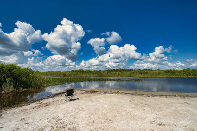 Scenic view of the everglades against sky