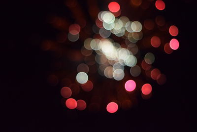 Defocused image of illuminated christmas lights