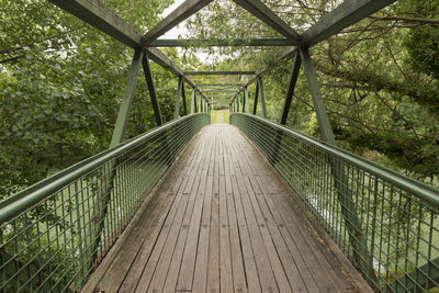 Footbridge in forest