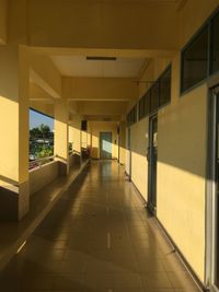 Empty corridor of building