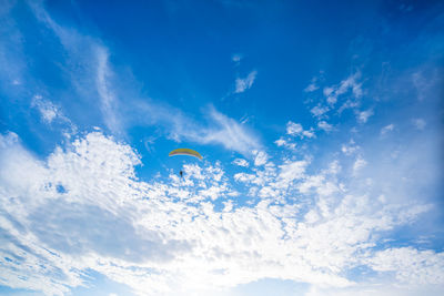 Low angle view of cloudy sky