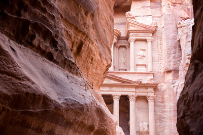 The first view of petra in the canyon