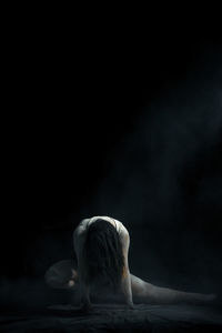 Ballerina dancing in studio