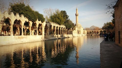 Rizvaniye cami mosque by fish lake of urfa