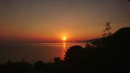 Scenic view of sea during sunset