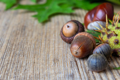 Close-up of fruits on table