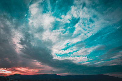 Low angle view of cloudy sky