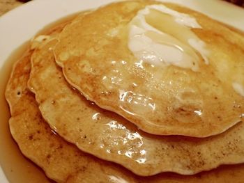 Close-up of bread in plate