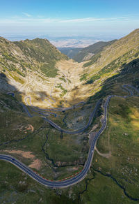 High angle view of landscape against sky