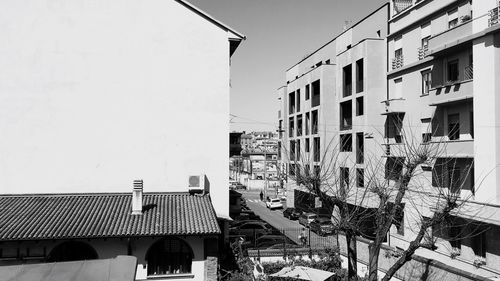 Low angle view of residential buildings against sky