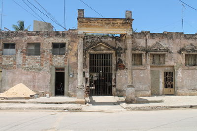 Exterior of old building against sky